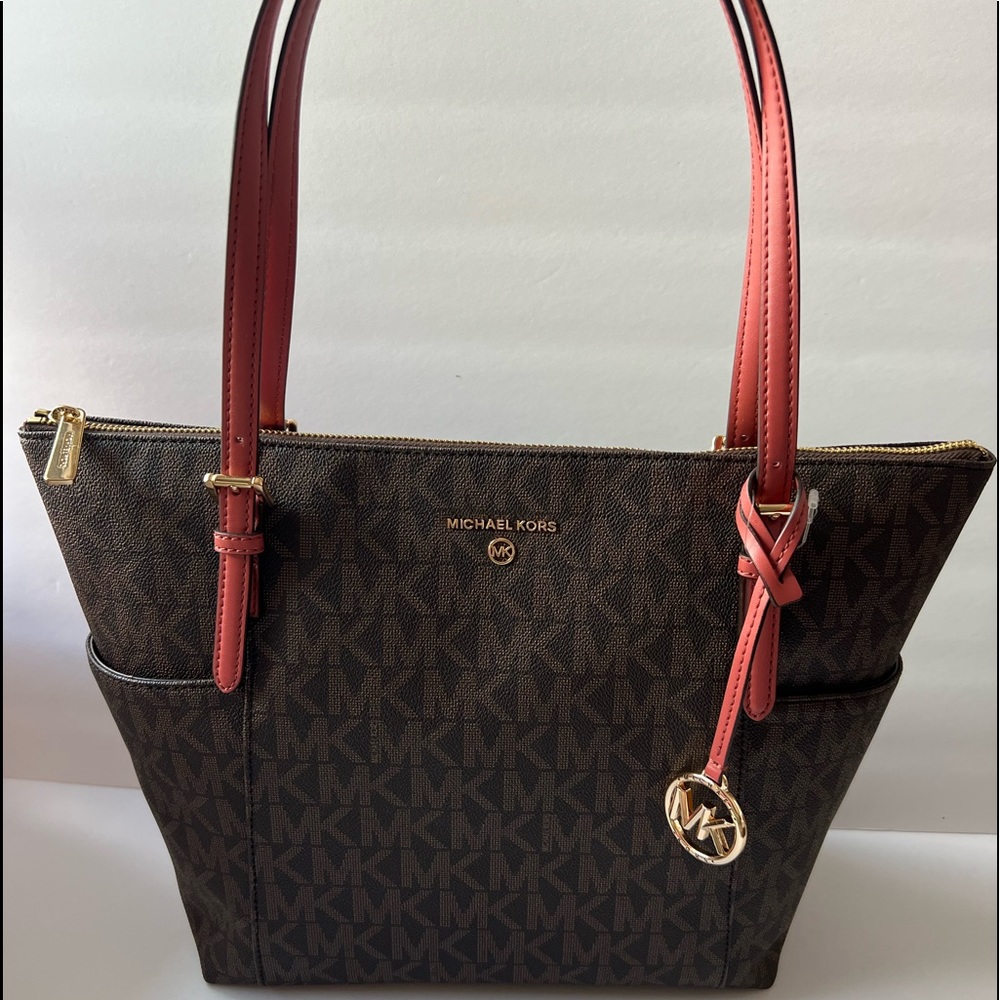 NWT MICHAEL KORS JET SET TRAVEL TZ MEDIUM TOTE
